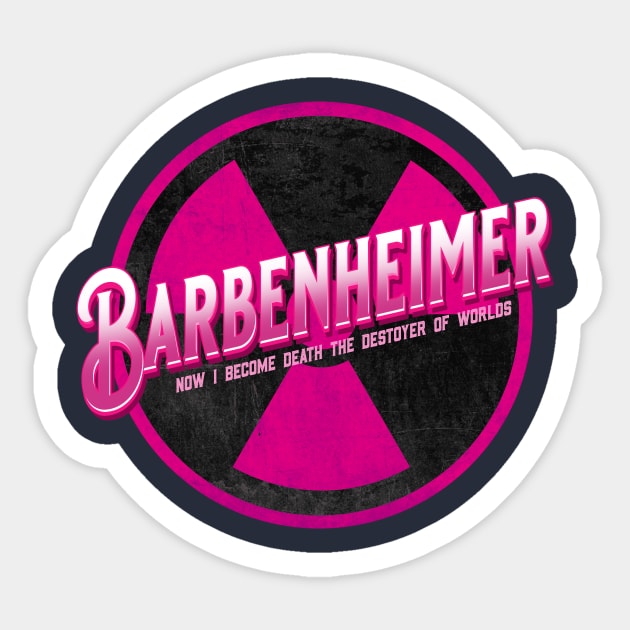 Barbenheimer Sticker by DavidLoblaw